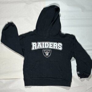 VINTAGE OAKLAND RAIDERS NFL Licensed Embroidered Kid's Hoodie Size SM Black
